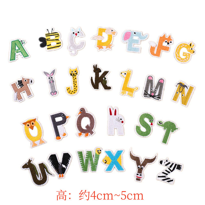 Wholesale A-Z alphabet embroidery patch